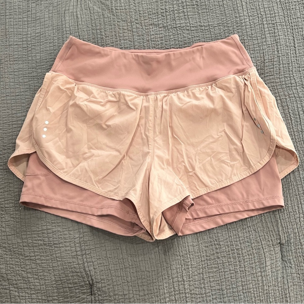 Soothfeel Pink 2-in-1 Running Shorts High Waisted Size M